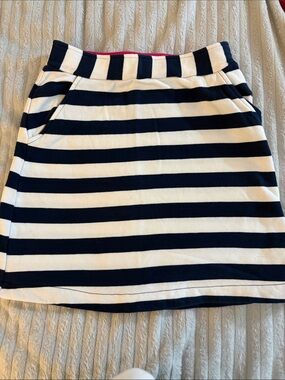 Vineyard Vines Navy and White Striped Mini Skirt